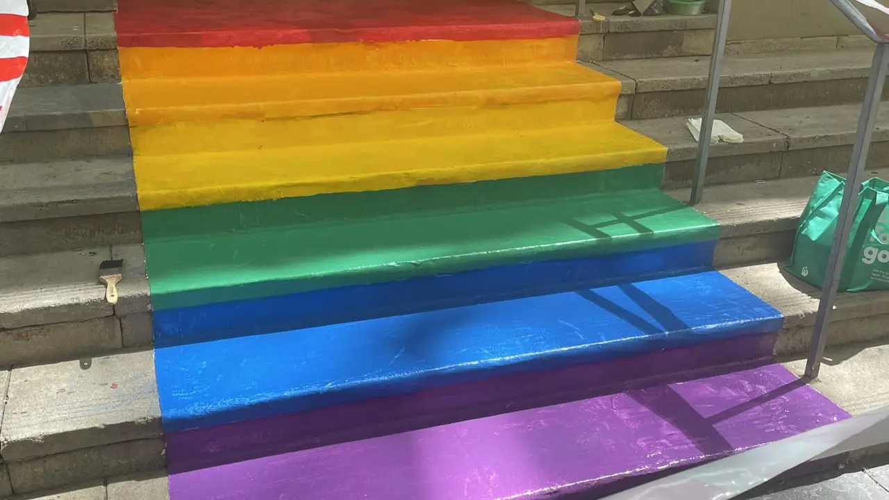 “Sad but not surprising”: Pitt Street repaints rainbow steps after vandalism