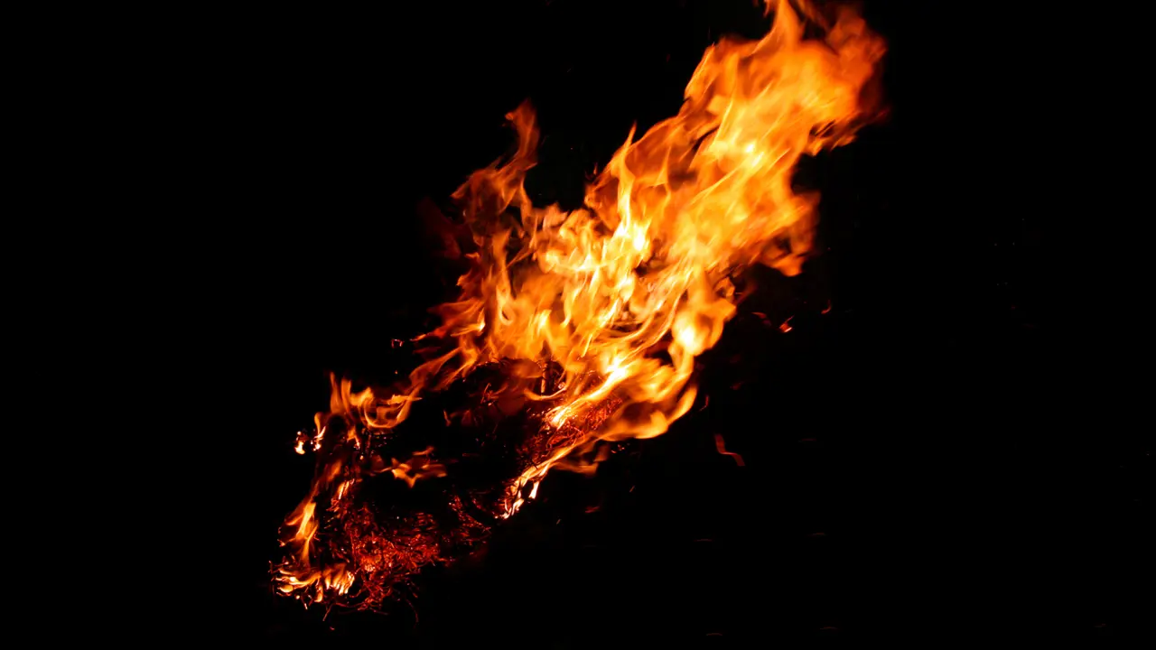 Children of a burning village
